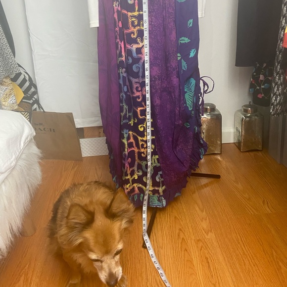 Vintage Tropical Reggae Maxi Skirt with adjustable Ruffles - Picture 8 of 12